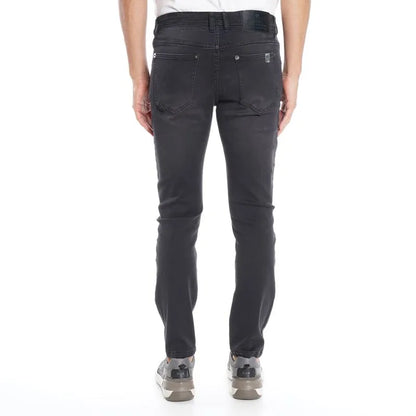 Jeans Hombre Skinny Cropped Tiro Medio Storm Elastic Cinco Bolsillos