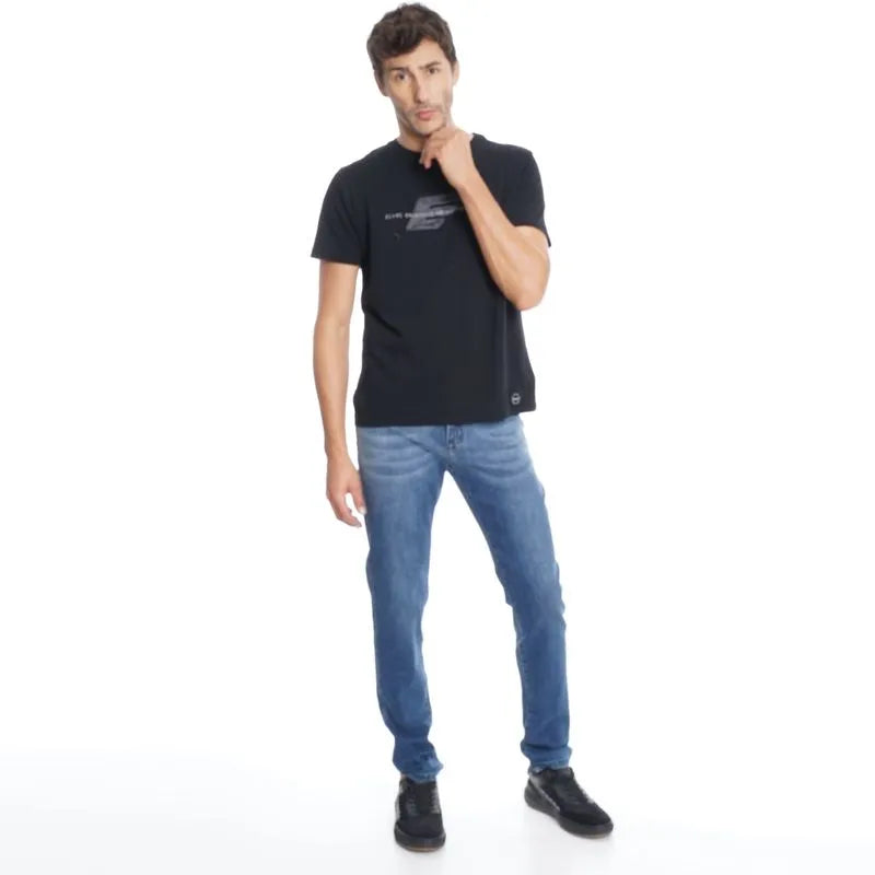 Jeans Hombre New Slim Tiro Medio Med Blue Vip