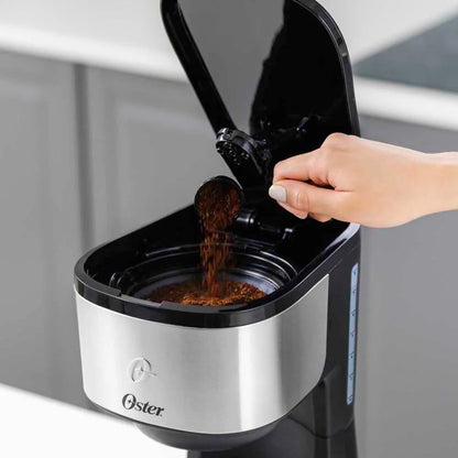Cafetera programable Oster® 8 tazas en acero inoxidable