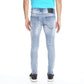 Jeans Hombre Skinny Tiro Medio Med Light Blue Wishes