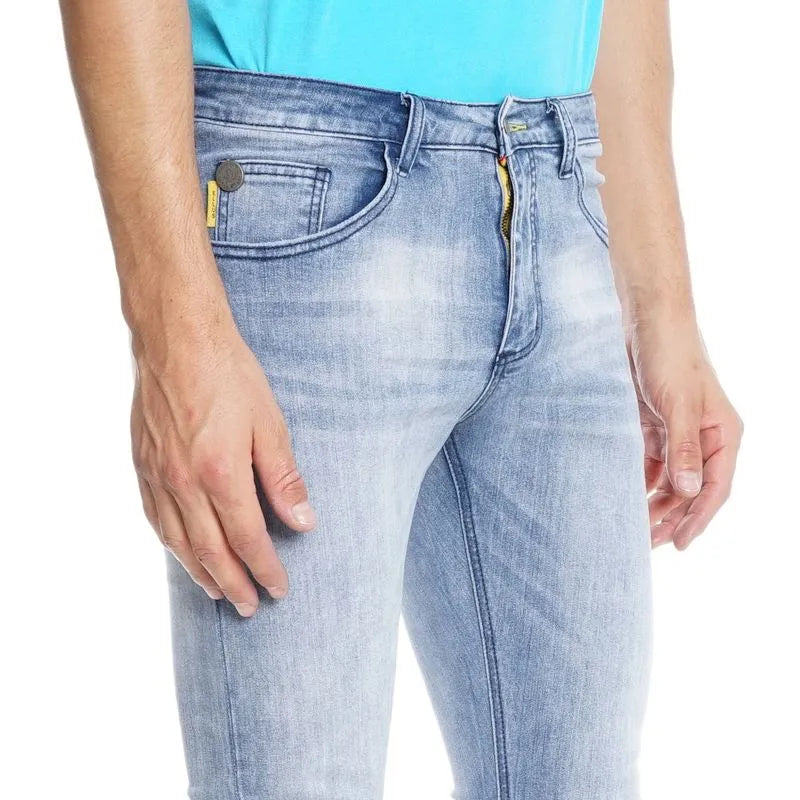 Jeans Hombre Skinny Tiro Medio Med Light Blue Wishes