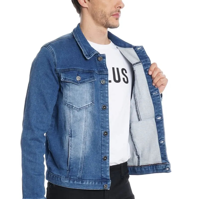 Chaqueta Hombre Trucker Techno Fabric Blue