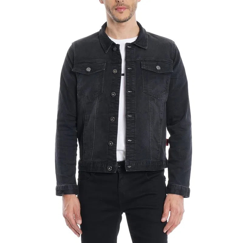 Chaqueta Hombre Trucker Techno Fabric Black