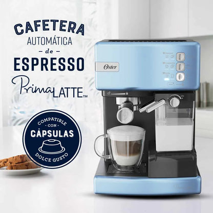 Cafetera automática de espresso celeste Oster® PrimaLatte™ BVSTEM6603CC