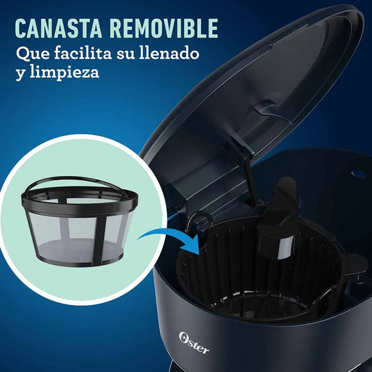 Cafetera programable Oster® de 12 tazas negra con auto apagado BVSTDCP12B