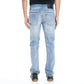 Jeans Hombre Straight Basic Mid Blue Cinco Bolsillo