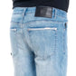 Jeans Hombre Straight Basic Mid Blue Cinco Bolsillo