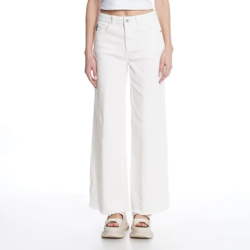 Jeans Mujer  Extra Bella Tiro Alto Full Color Blanco