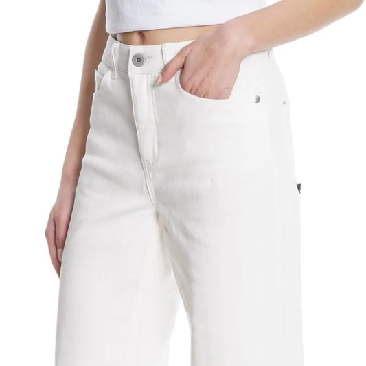 Jeans Mujer  Extra Bella Tiro Alto Full Color Blanco