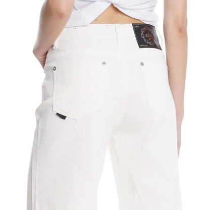 Jeans Mujer  Extra Bella Tiro Alto Full Color Blanco