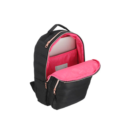 Mochila para notebook 15" Vermont negra/rosada