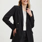 Blazer Mujer Cruzado Negro