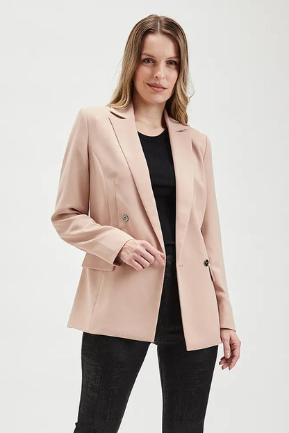 Blazer Mujer Cruzado Beige