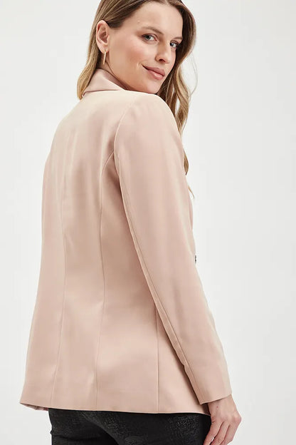 Blazer Mujer Cruzado Beige