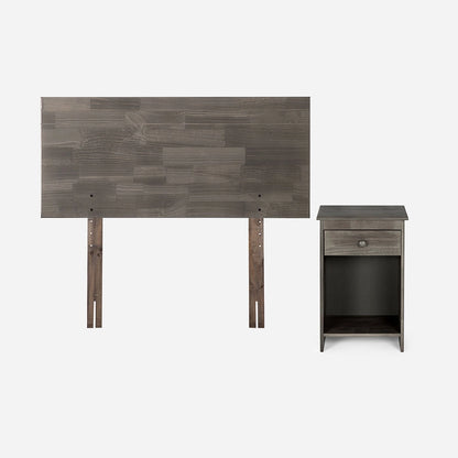 Cama Ergo T New 1,5 Plazas + Muebles Tabor Grafito