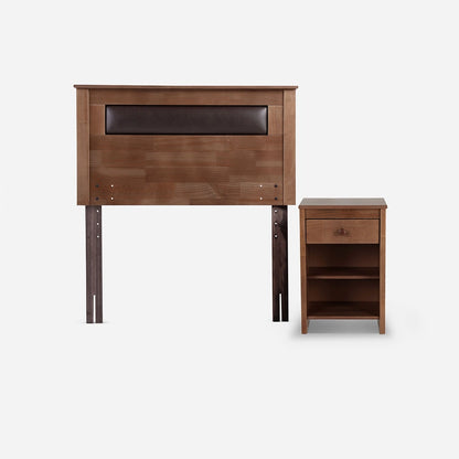 Cama New Style 4 Plus 1,5 Plazas + Muebles Ferrara Chocolate