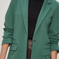 Blazer Mujer Jersey Textura Pique Verde Pistacho