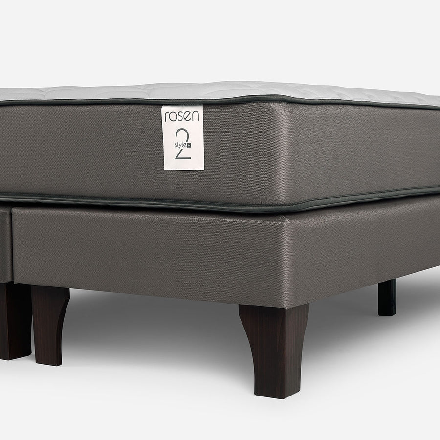 Cama New Style 2 Plus de 2 Plazas + Respaldo Lucio y Velador Tabor
