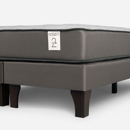 Cama New Style 2 Plus de 2 Plazas + Respaldo Lucio y Velador Tabor
