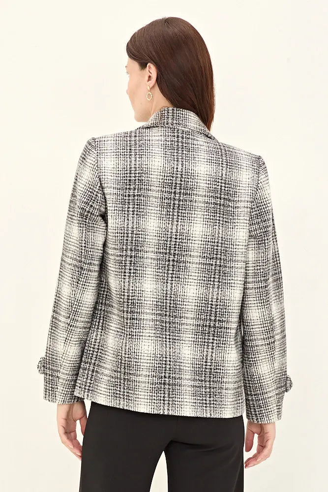 Blazer Mujer de muflon cuadrille Negro