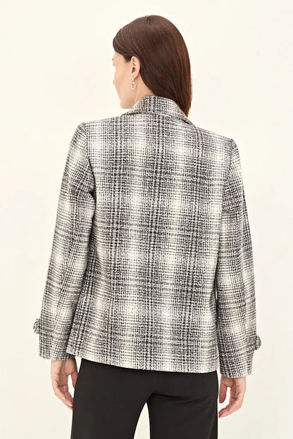 Blazer Mujer de muflon cuadrille Negro