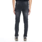 Jeans Hombre Slim Tiro Medio Black Five Pockets Basic