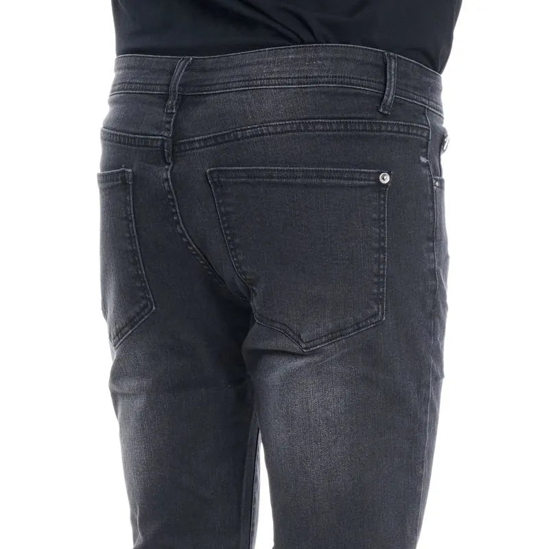 Jeans Hombre Slim Tiro Medio Black Five Pockets Basic