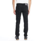 Pantalón Slim Tiro Medio Denim Negro Con Lycra