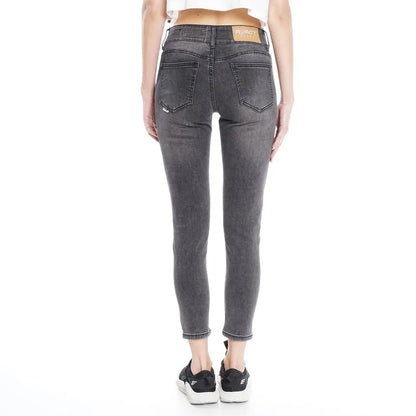 Jeans Mujer Candice Cut Tiro Medio Dark Gray