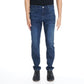 Jeans Hombre Slim Tiro Medio Dark