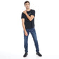 Jeans Hombre Slim Tiro Medio Dark