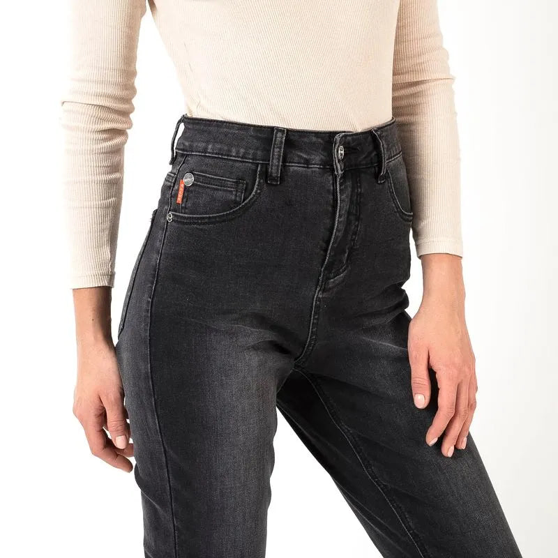 Jeans Mujer Tiro Ultra Alto Dark Gray