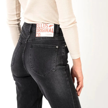 Jeans Mujer Tiro Ultra Alto Dark Gray