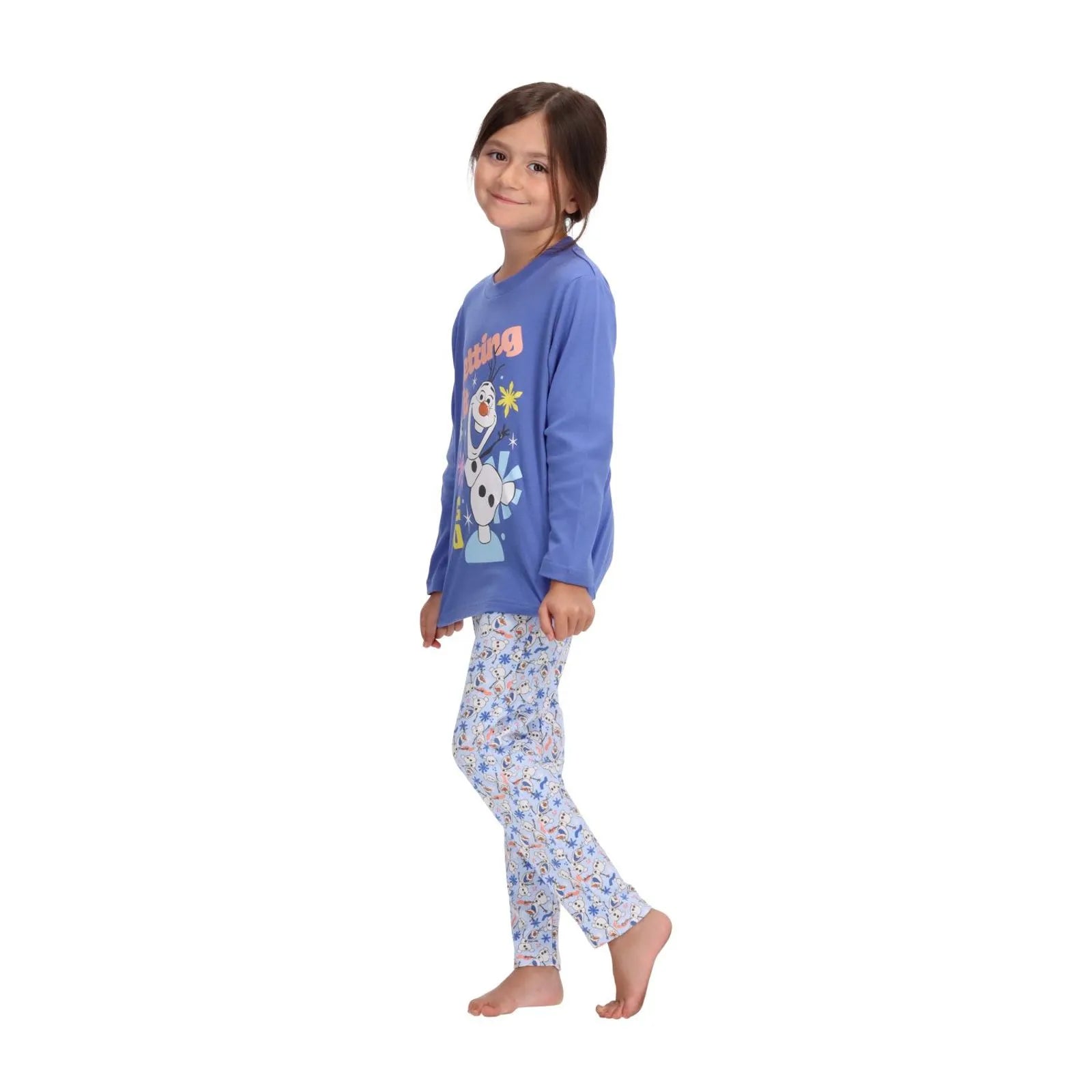 pijama-niña-algodón-frozen-azul