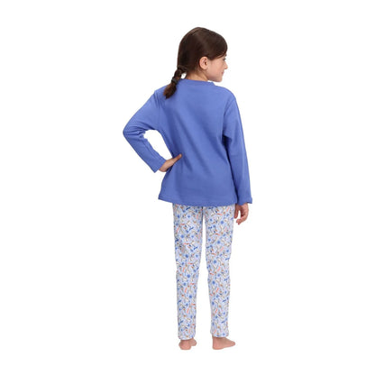 pijama-niña-algodón-frozen-azul
