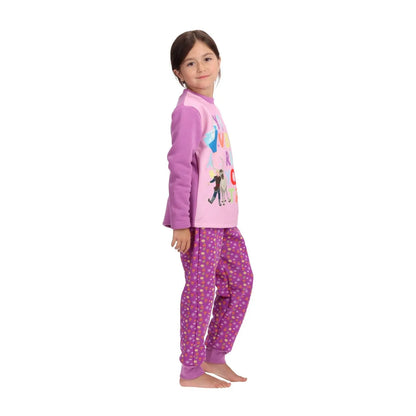 pijama-niña-algodón-frozen-malva