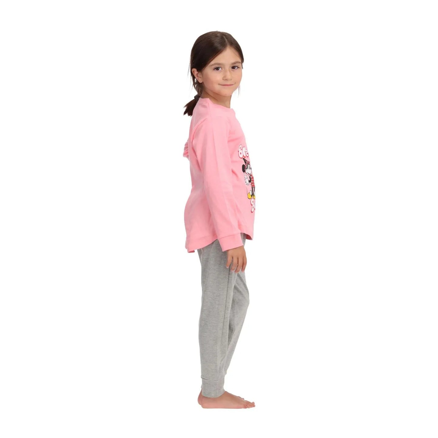 Pijama Niña Algodón Minnie Rosado