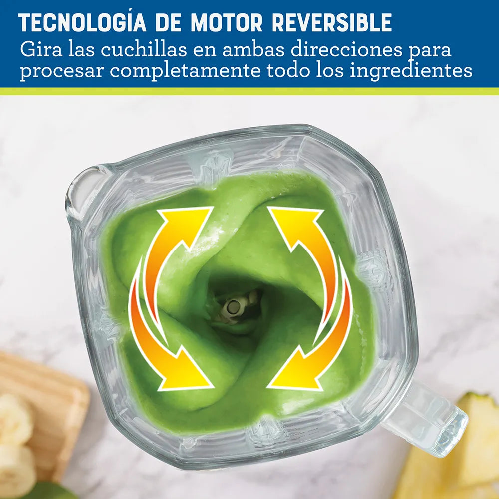Licuadora Xpert Series™ niquelada con control de textura y un Blend