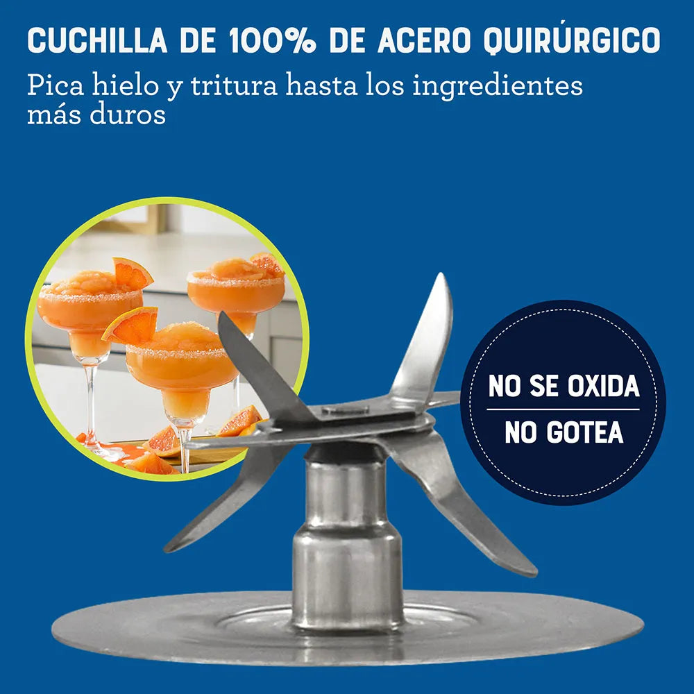 Licuadora Xpert Series™ niquelada con control de textura y un Blend