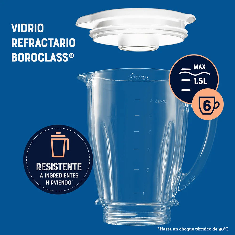 Licuadora Oster® BLSTKAGKPB 2 velocidades y vaso de vidrio