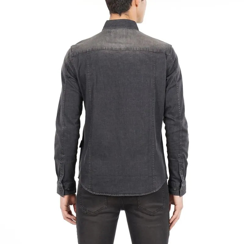 Camisa Hombre M/L Denim Dark Gray