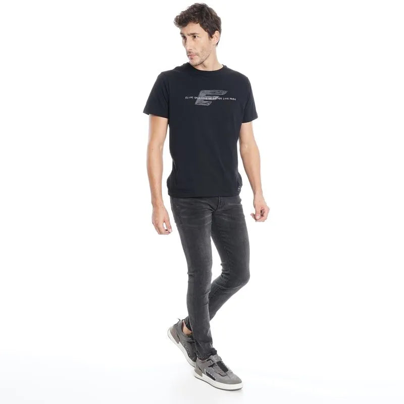 Jeans Hombre Skinny Tiro Medio Black Ellus