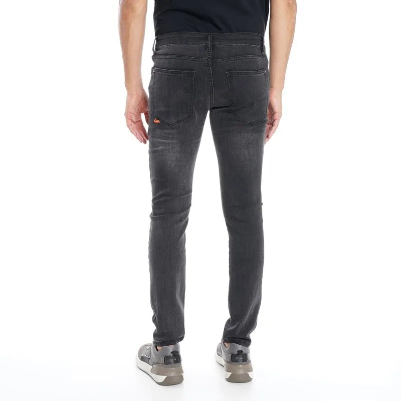 Jeans Hombre Skinny Tiro Medio Black Ellus