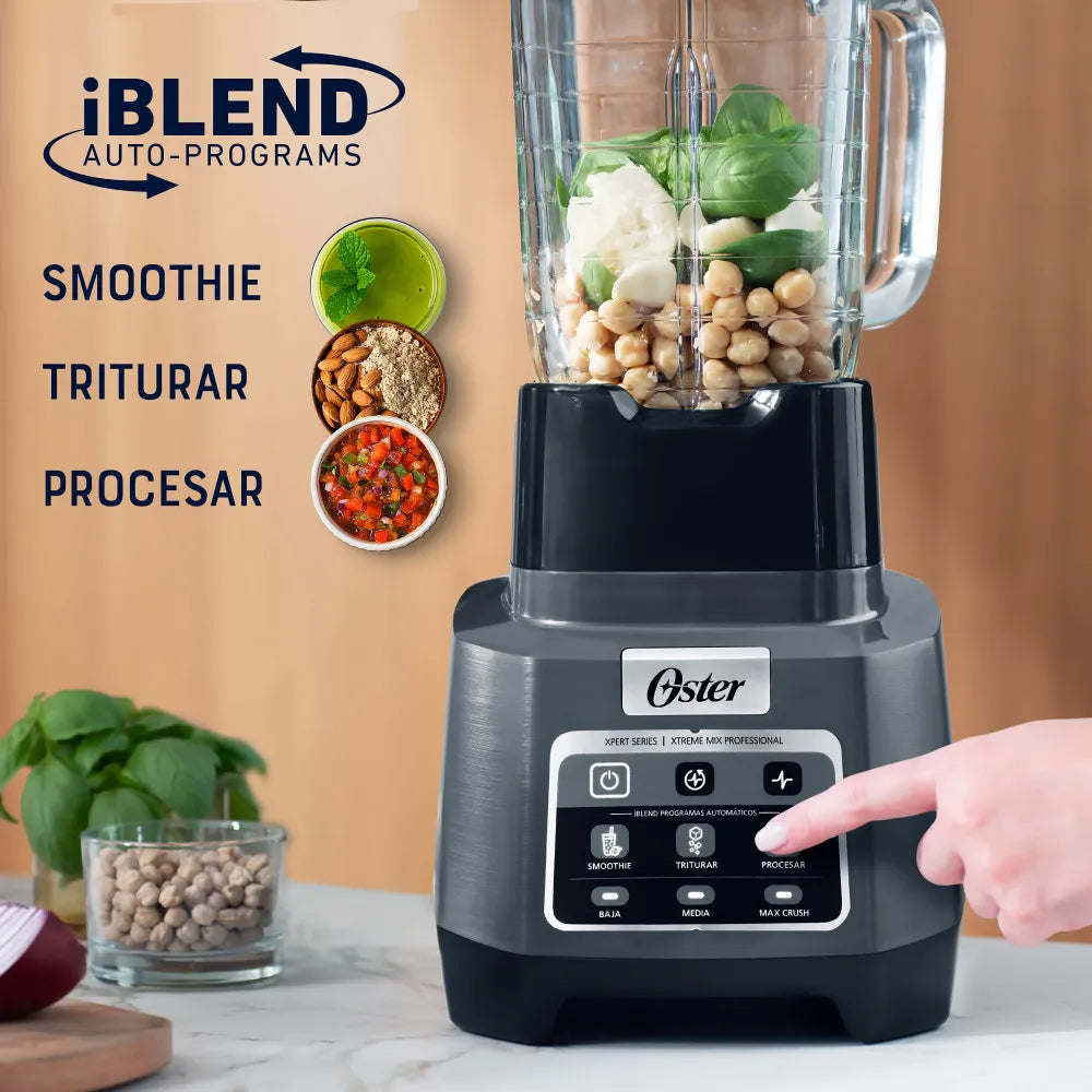 Licuadora Profesional Oster® XTREME MIX con iBLEND y MAX CRUSH con Tecnología Reversible, Vaso
