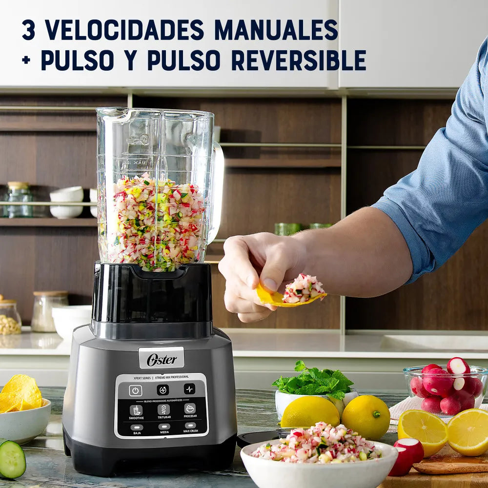 Licuadora Profesional Oster® XTREME MIX con iBLEND y MAX CRUSH con Tecnología Reversible, Vaso