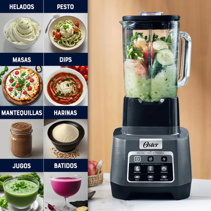 Licuadora Profesional Oster® XTREME MIX con iBLEND y MAX CRUSH con Tecnología Reversible, Vaso
