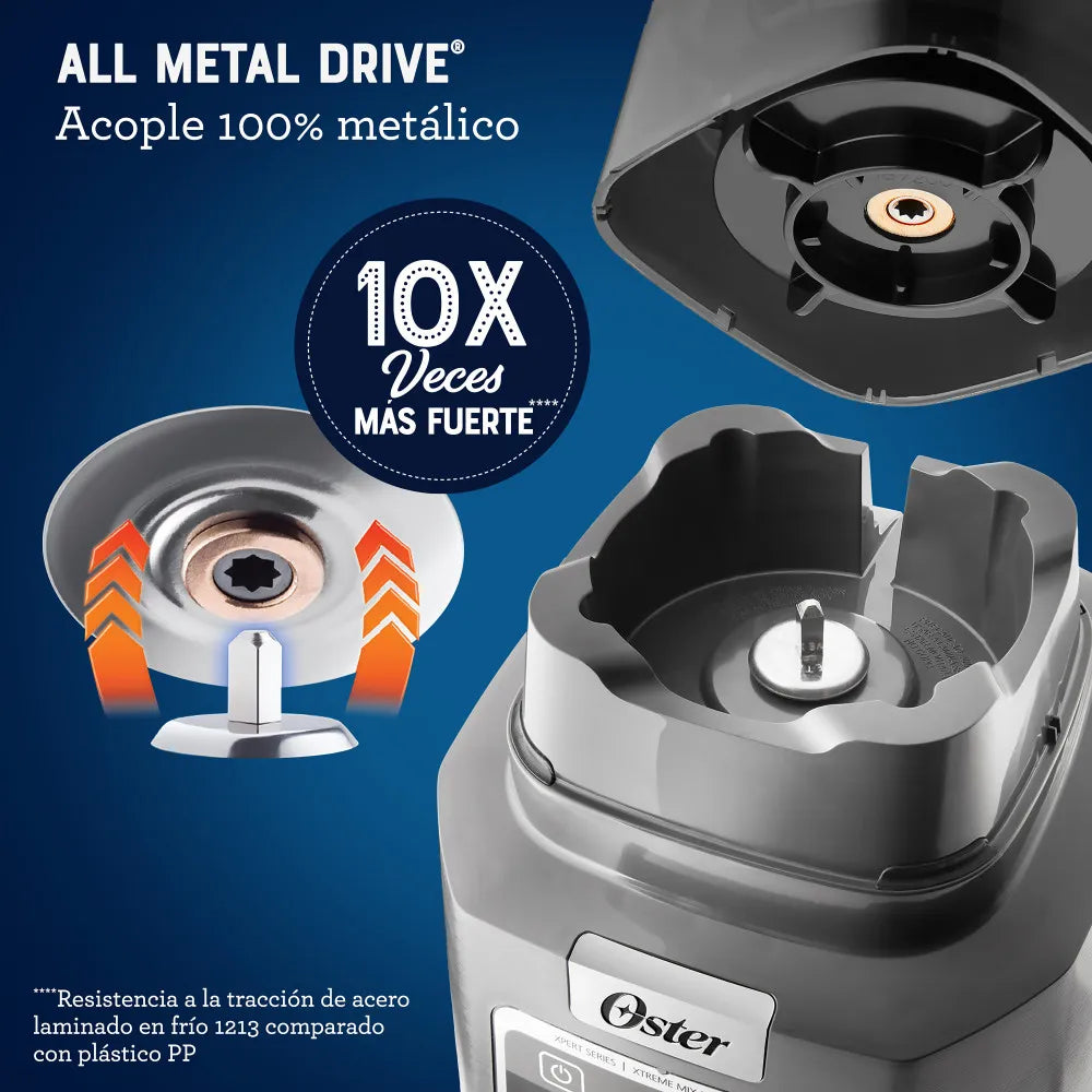Licuadora Profesional Oster® XTREME MIX con iBLEND y MAX CRUSH con Tecnología Reversible, Vaso