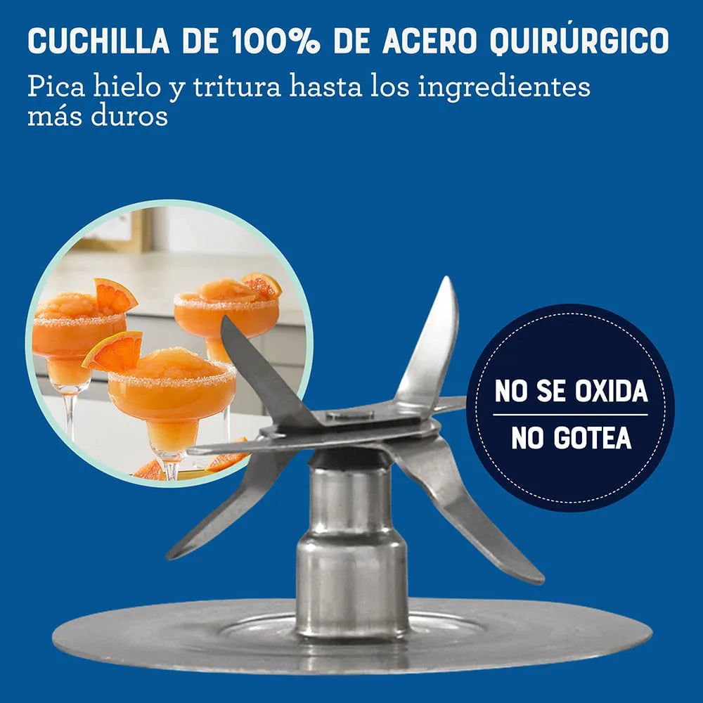 Licuadora programas automáticos con tecnología reversible, pantalla táctil y vaso