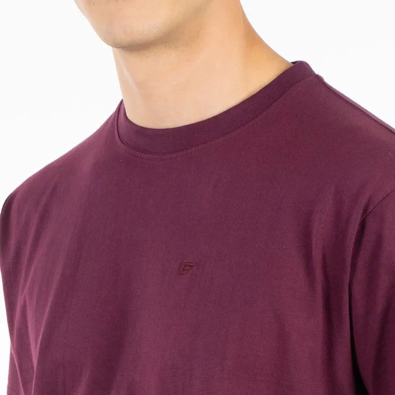 Polera Ellus M/C Básica Logo Embroidery Burdeo