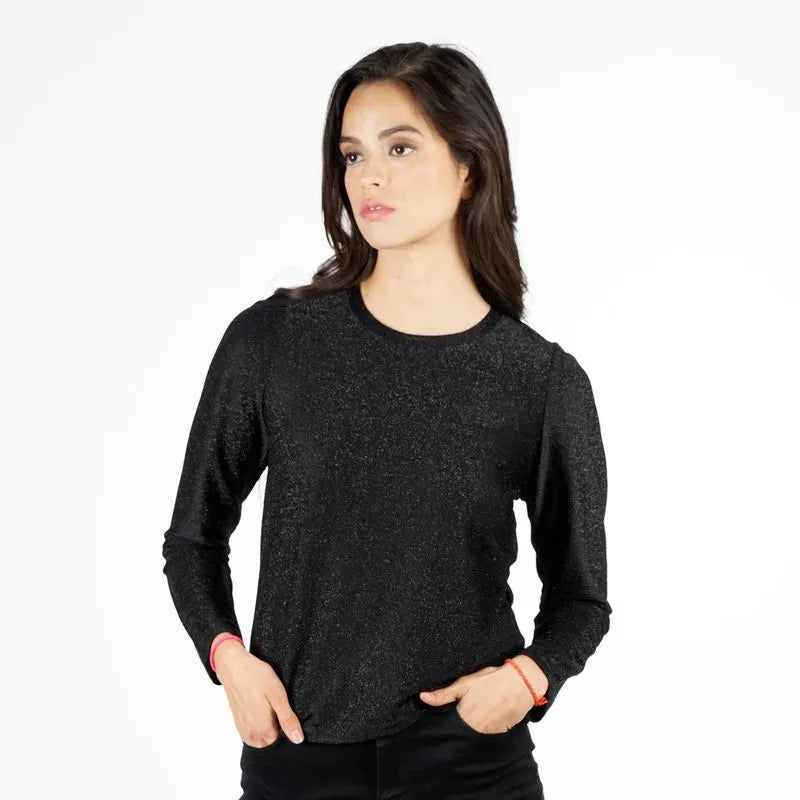 Polera Mujer M/L Black Lurex